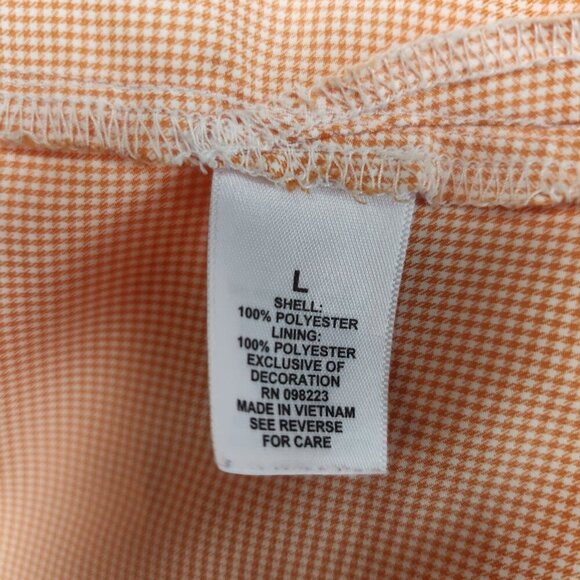 Magellan Outdoors Men's Size Large Peach Plaid Relaxed Fit Casual Fishing Shirt - Picture 3 of 12